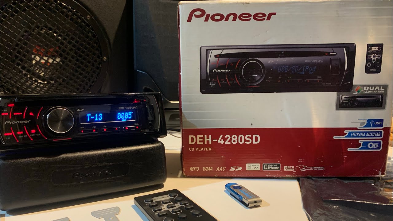 CD Player Pioneer DEH-4280SD 6RCAs Na Caixa (2010) Demo
