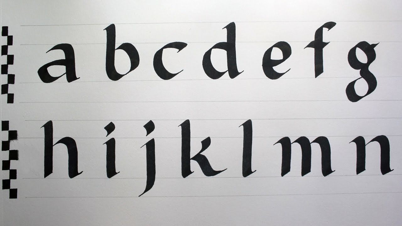 Tutorial Caligrafía Romana Minúscula a-n