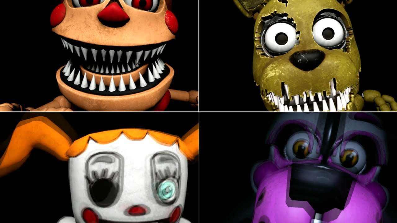 ALL DARK ROOMS JUMPSCARES! | FNAF VR: Help Wanted