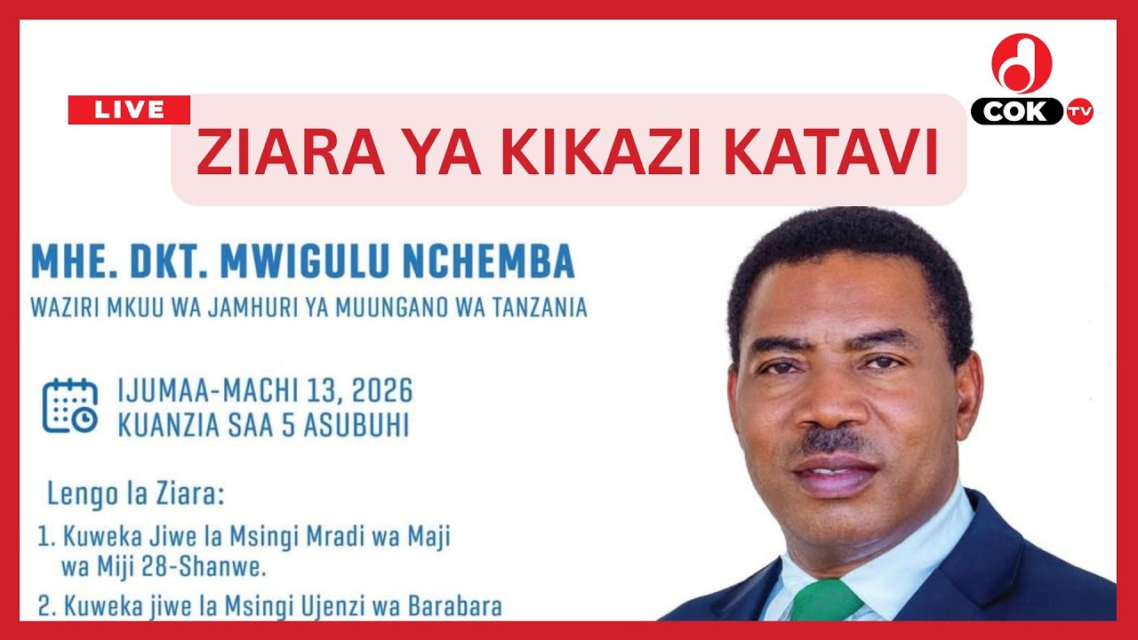 #coktvlive WAZIRI MKUU ANAWEKA JIWE LA MSINGI LA MRADI WA MAJI WA MIJI 28-SHANWE