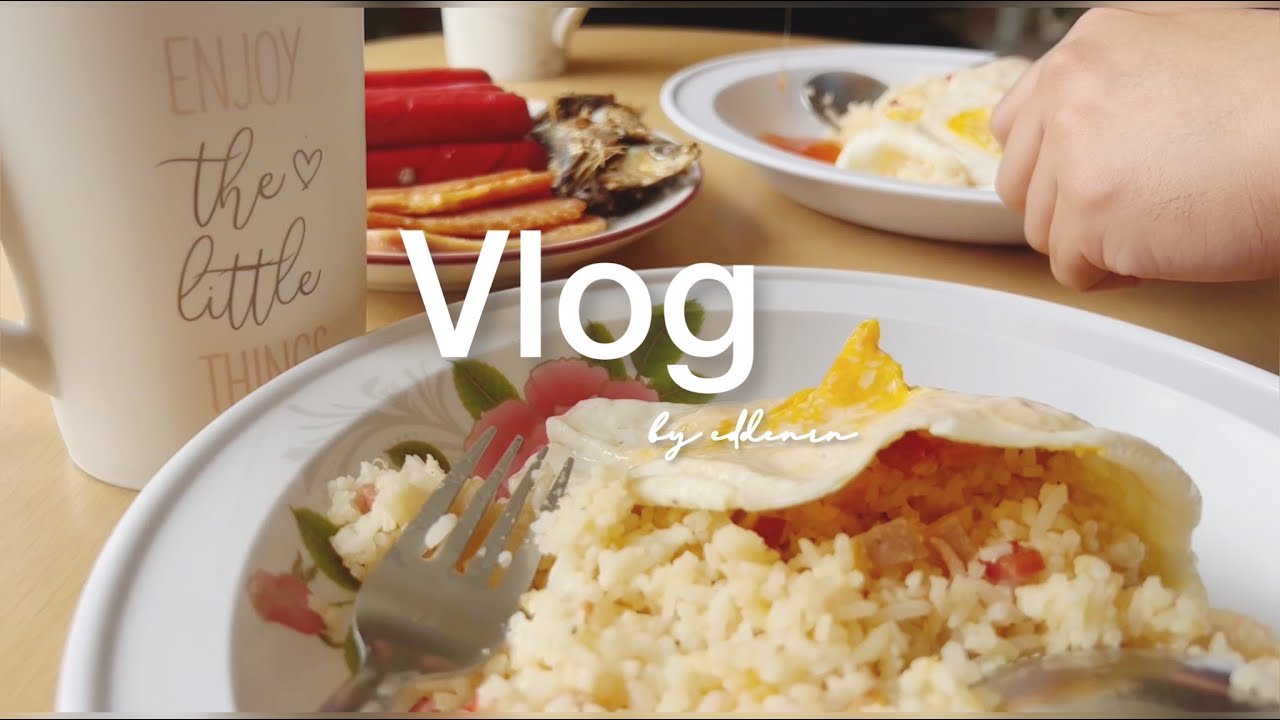Vlog | Pinoy Almusal🍳, Streetfood Brunch🍡, Grocery Shopping🛒, Household Chores🧺  | eddenrn👒