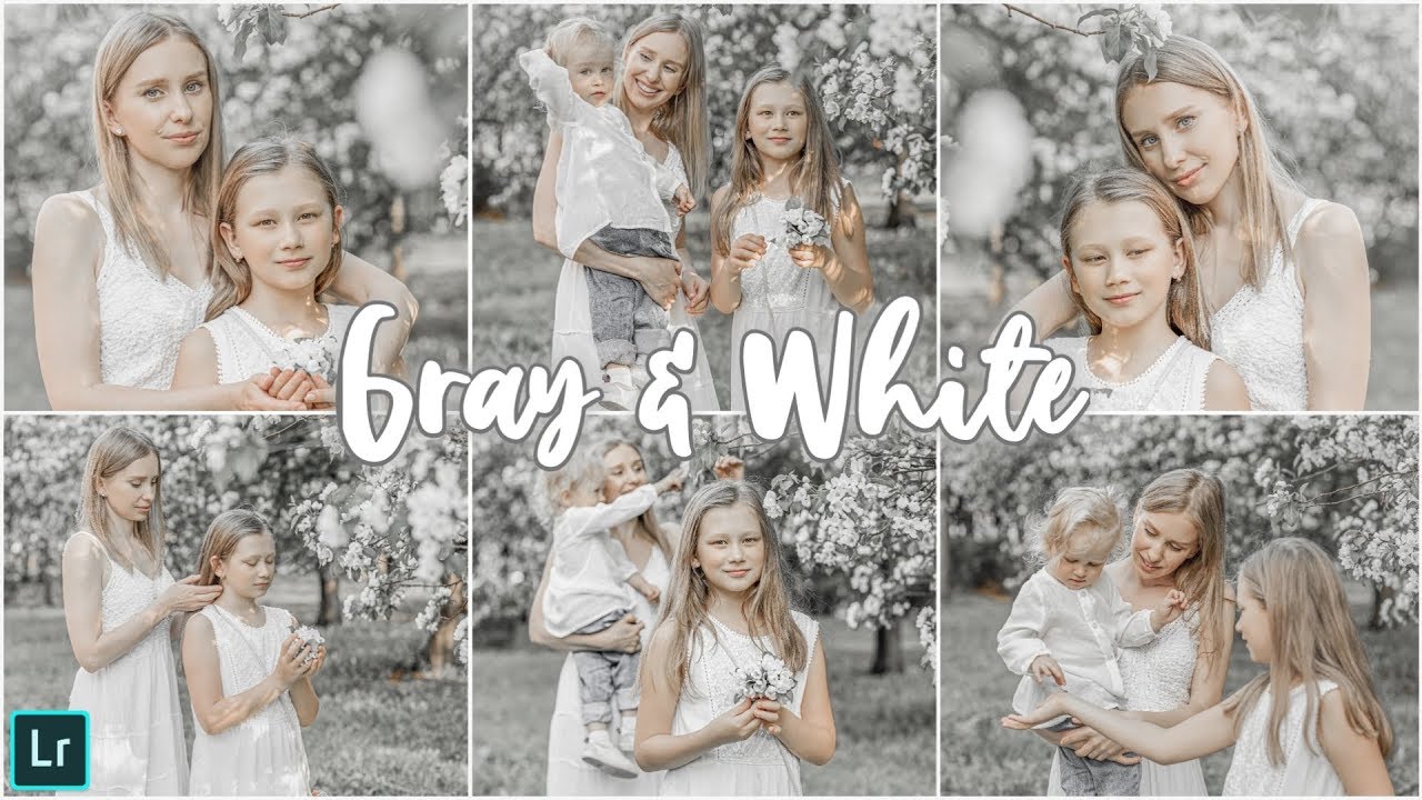 GRAY AND WHITE PRESETS - LIGHTROOM MOBILE PRESETS - LIGHTROOM TUTORIAL