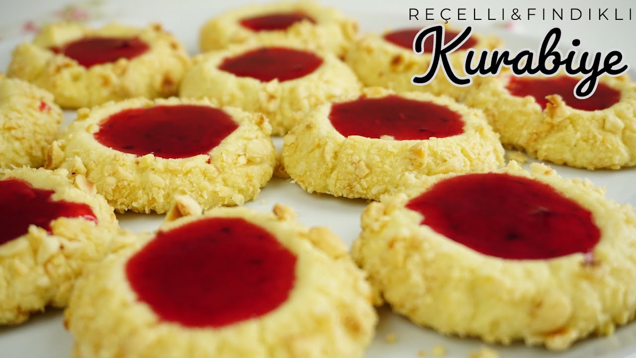 Reçelli fındıklı kurabiye / tatlı tarifleri / çay saati / Figen Ararat