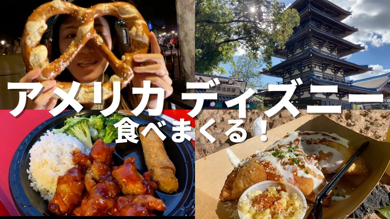 【食べ歩き】フロリダのディズニーワールドに行ってきた！ディズニーで世界旅行？｜エプコット｜アメリカ生活|WDW｜EPCOT