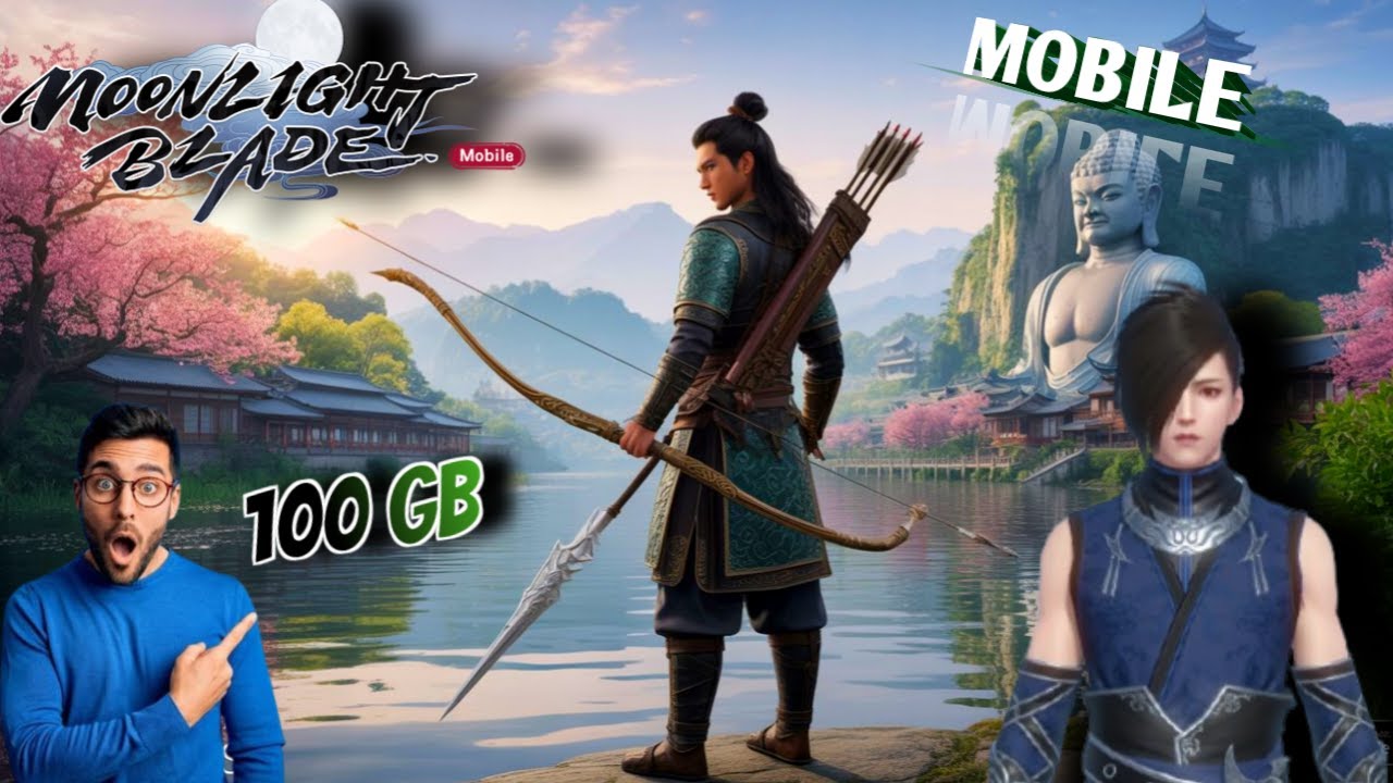 New AAA open world rpg type mobile game (Moonlight blade) gameplay in High graphics