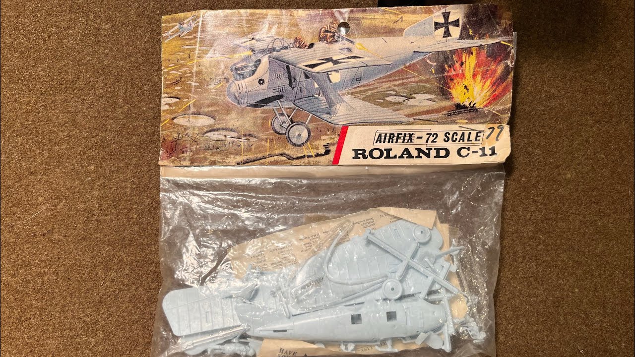 Airfix 1966 Roland C-II Wahlfisch Vintage Model Airplane Kit Unboxing Review