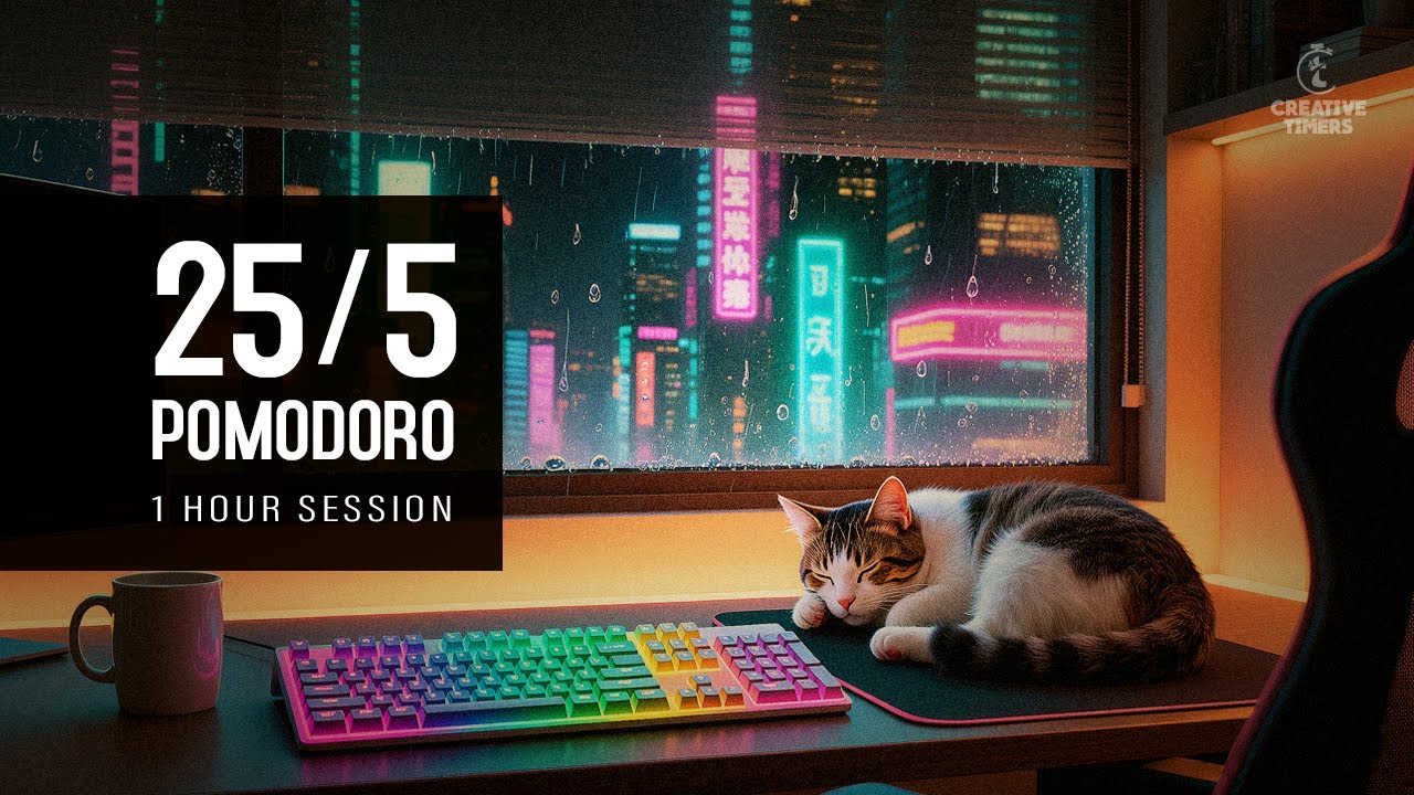 Pomodoro Timer 25/5 | Lofi Hip Hop Music for Focus, Study and Coding