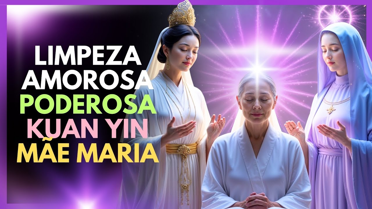 🌸💫 LIMPEZA PROFUNDA com Kuan Yin e Mãe Maria! Cura Emocional com as Chamas Rosa e Verde ✨💚