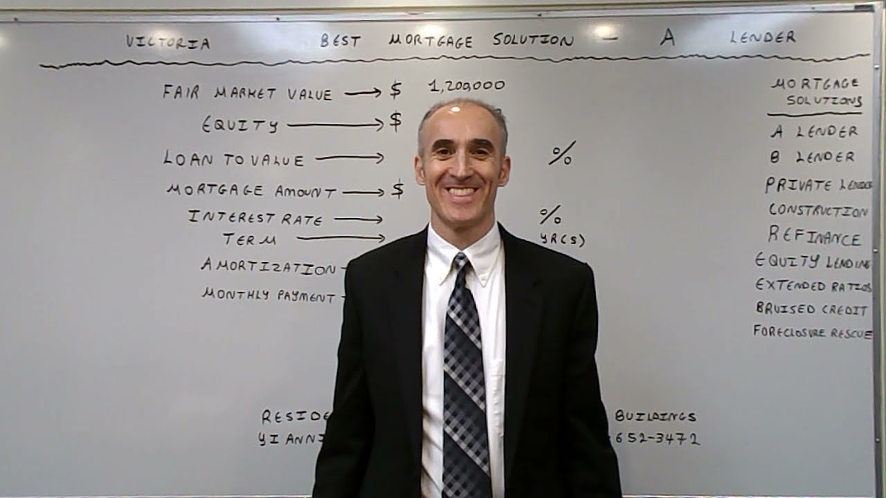 Victoria Best Refinance Mortgage Solution with an A Lender - Rate of 5.05%