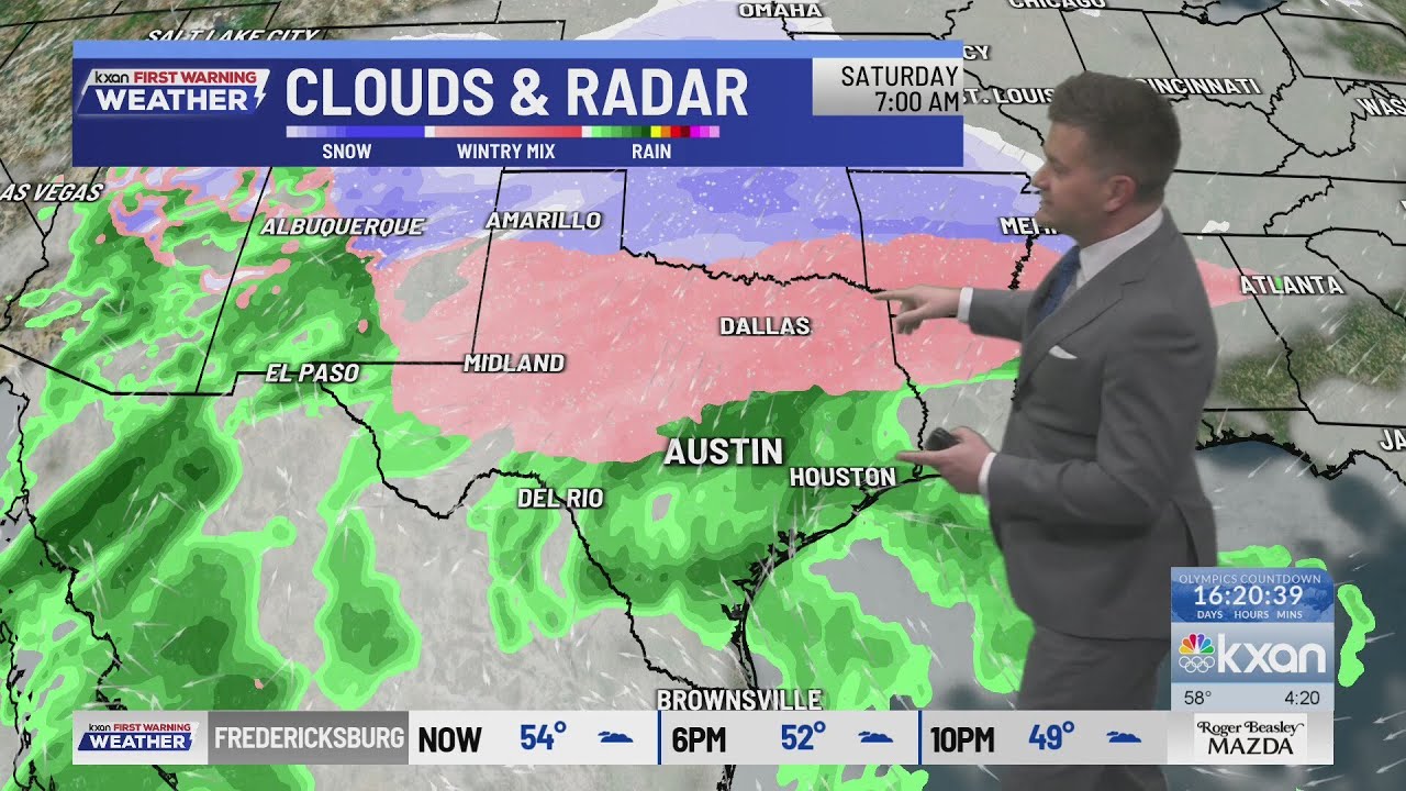 A few light rain showers before an arctic front ushers in an icy mix to Central Texas | KXAN Forecas