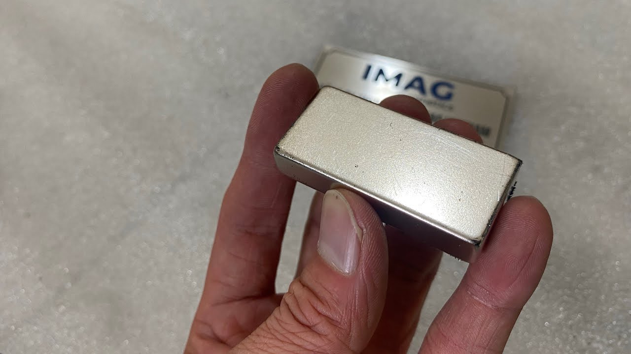 Nam châm trắng 50*24*10mm N35 siêu mạnh, thử lực hút, đo từ tính magnet neody
