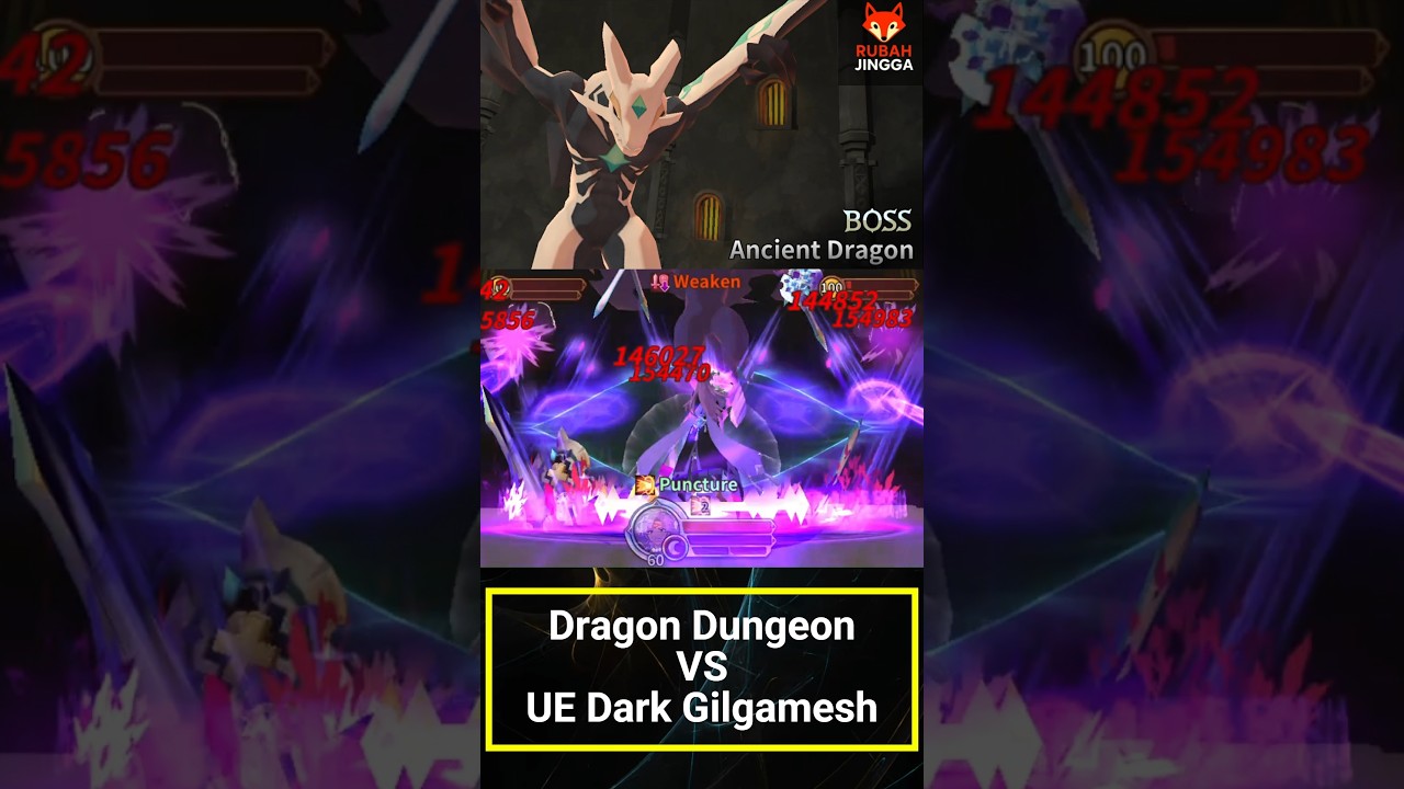 Dark Gilgamesh UE Destroys Dragon Dungeon B10 SOLO 💀❤&zwj;🔥 #monstersuperleague