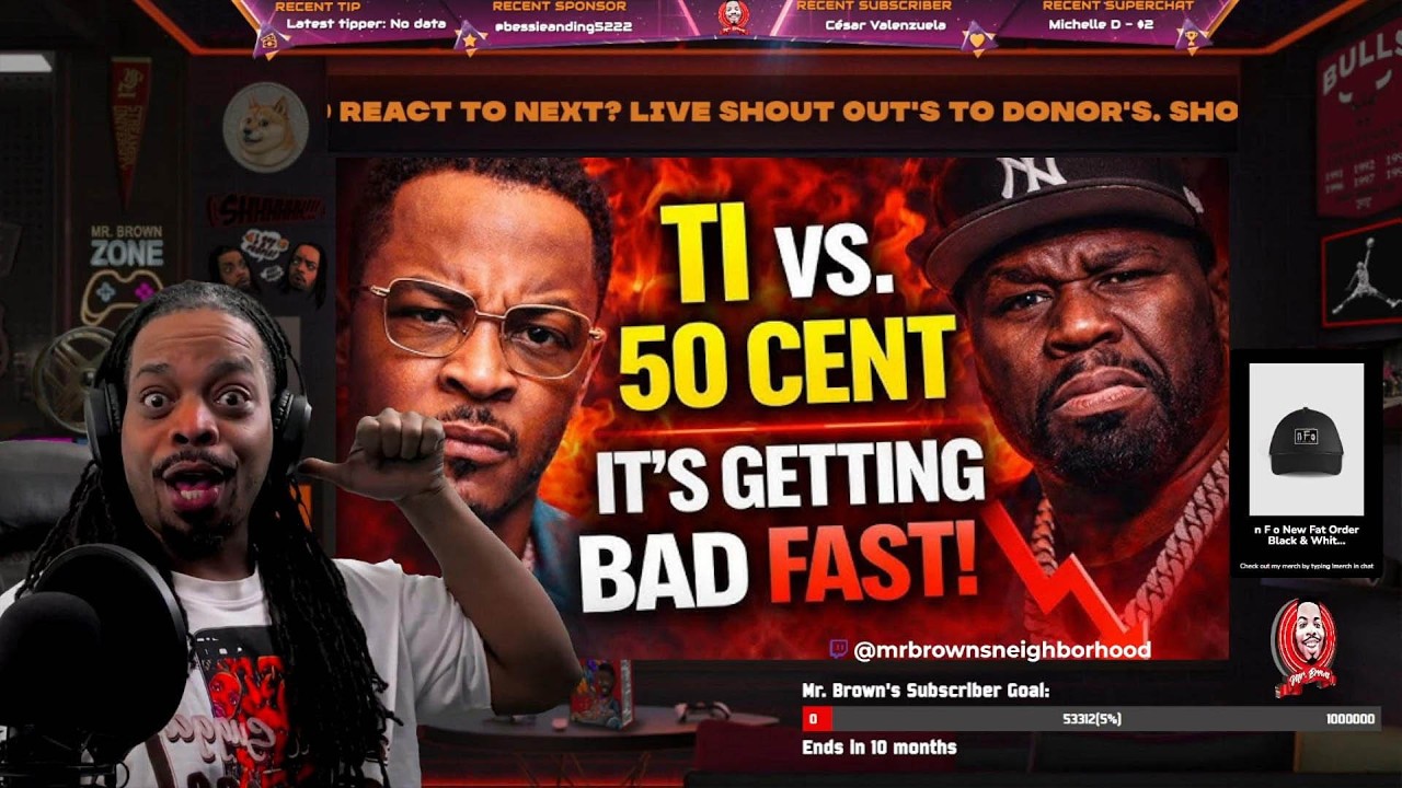 TI Took 3 Shots at 50 Cent… Now WHAT? 😬🔥#reactions #mrbrownreacts  #TI #50Cent #HipHopNews #RapBeef
