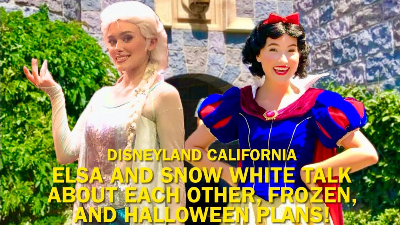Elsa and Snow White Talk All About Each Other, Frozen, and Halloween Plans at Disneyland! #disney
