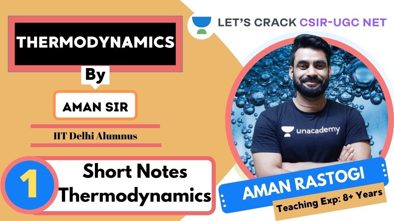 Short Notes Thermodynamics | Target CSIR-UGC NET 2020/2021 | Aman Rastogi