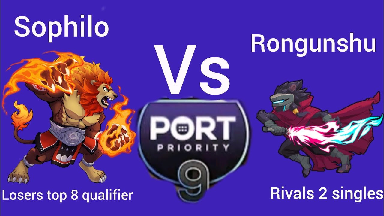 Rivals of Aether 2 Sophilo (Zetterburn) VS Rongunshu (Clairen) Losers top 8 qualifier port priority