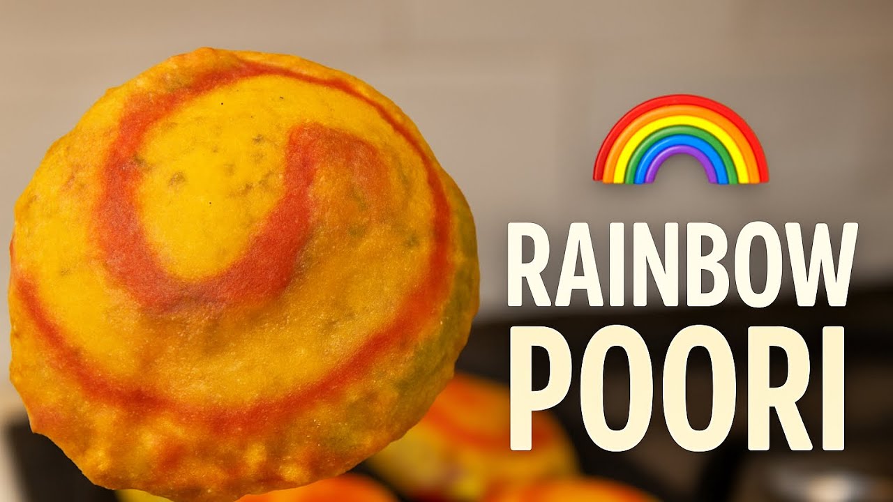 Rainbow Poori Recipe | Easy & Colorful Puri for Kids | Trending Recipe