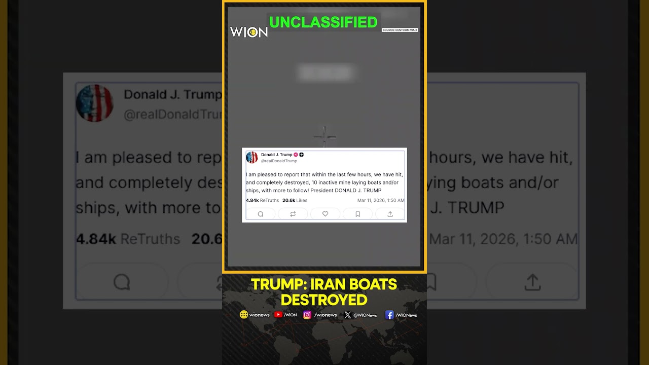 US-Iran War: Trump Says US Destroyed 10 Iranian Mine-Laying Boats in Strikes | WION