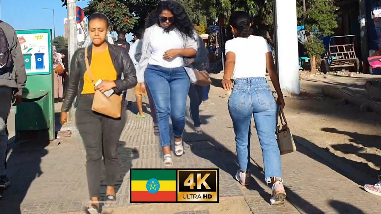 Beautiful Girls on street of Addis Ababa,  Ethiopia , 🇪🇹 Addis Ababa walking Tour 2023