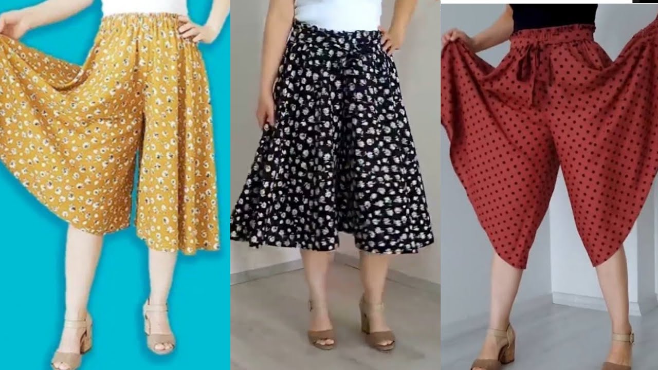 تفصيل وخياطة بنطلون (سروال) عريض سهل للغاية / Sew wide pants
