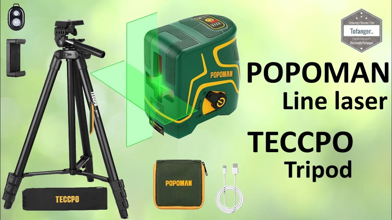 Popoman Line Laser MTM310B и штатив Teccpo PMLT01H - Распаковка