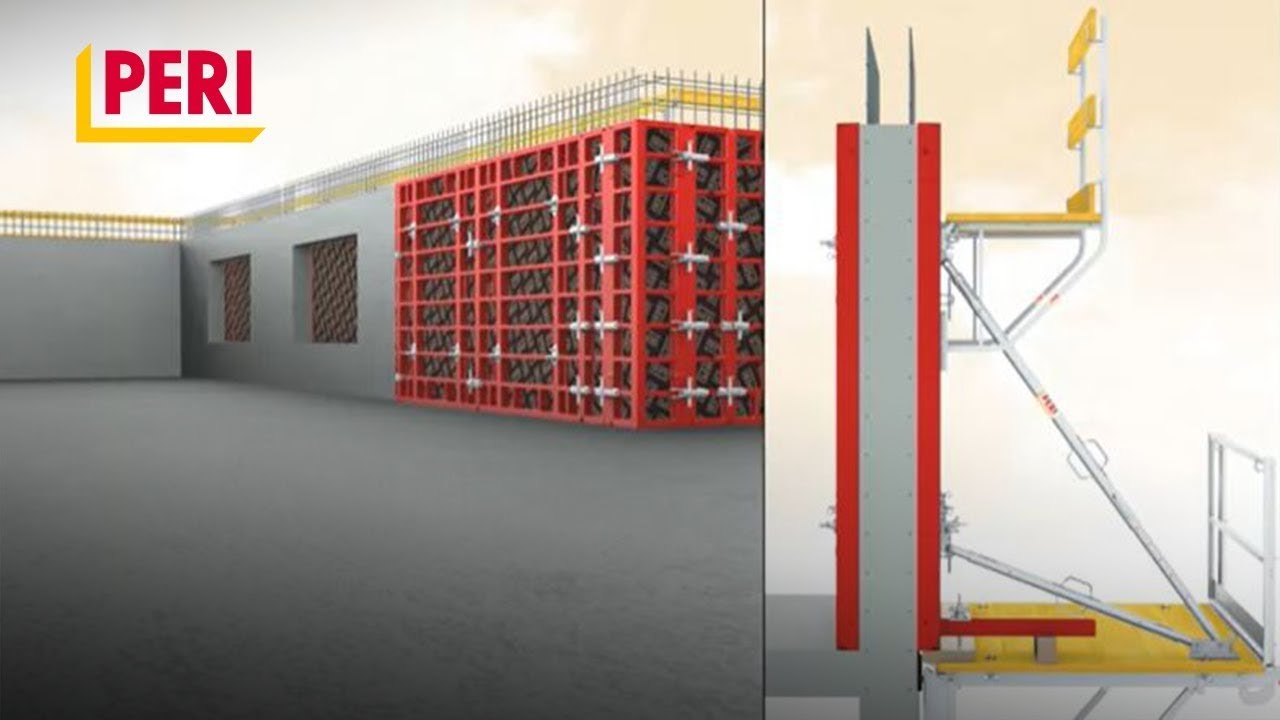 FORMWORK | SCAFFOLDING | PERI FB Folding platform Animatics (Climbing Systems) (EN)