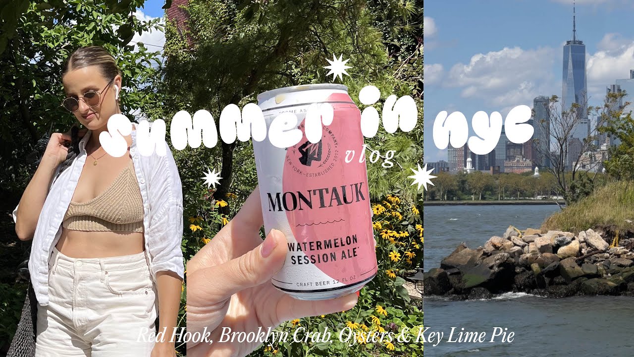 nyc vlog ☀️ red hook winery, brooklyn crab, manhattan views, homeware shopping