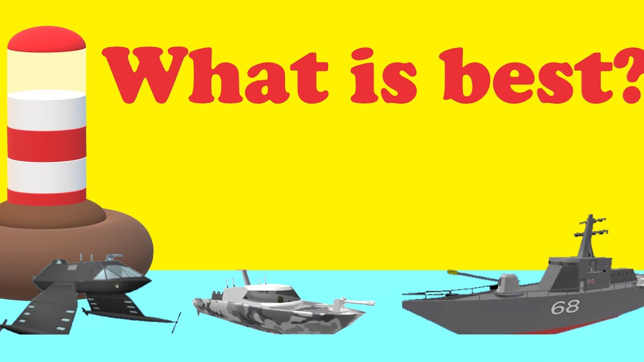 What is Best Destroyer, Stealth Boat or Military Boat Roblox Sharkbite