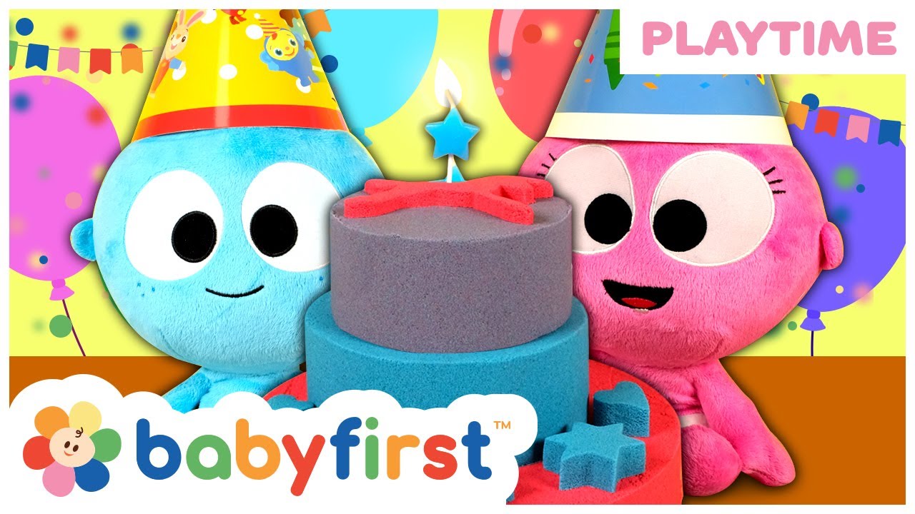 Kinetic Sand For Kids w Unicorn Birthday Cake | Pretend Play & Fun w GooGoo & Gaagaa | BabyFirst TV