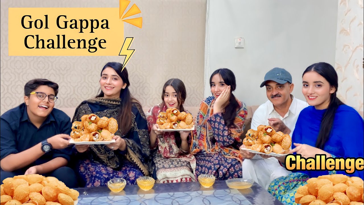 Gol Gappay Eating Challenge with Family & Friends😁 || Skht Punishment di🙈 ||