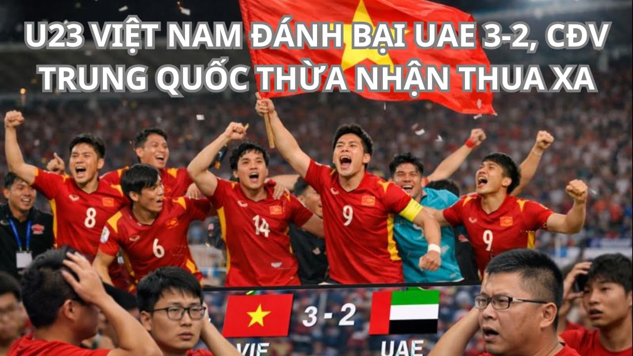 U23 VIỆT NAM ĐÁNH BẠI UAE 3 2, CĐV TRUNG QUỐC THỪA NHẬN THUA XA