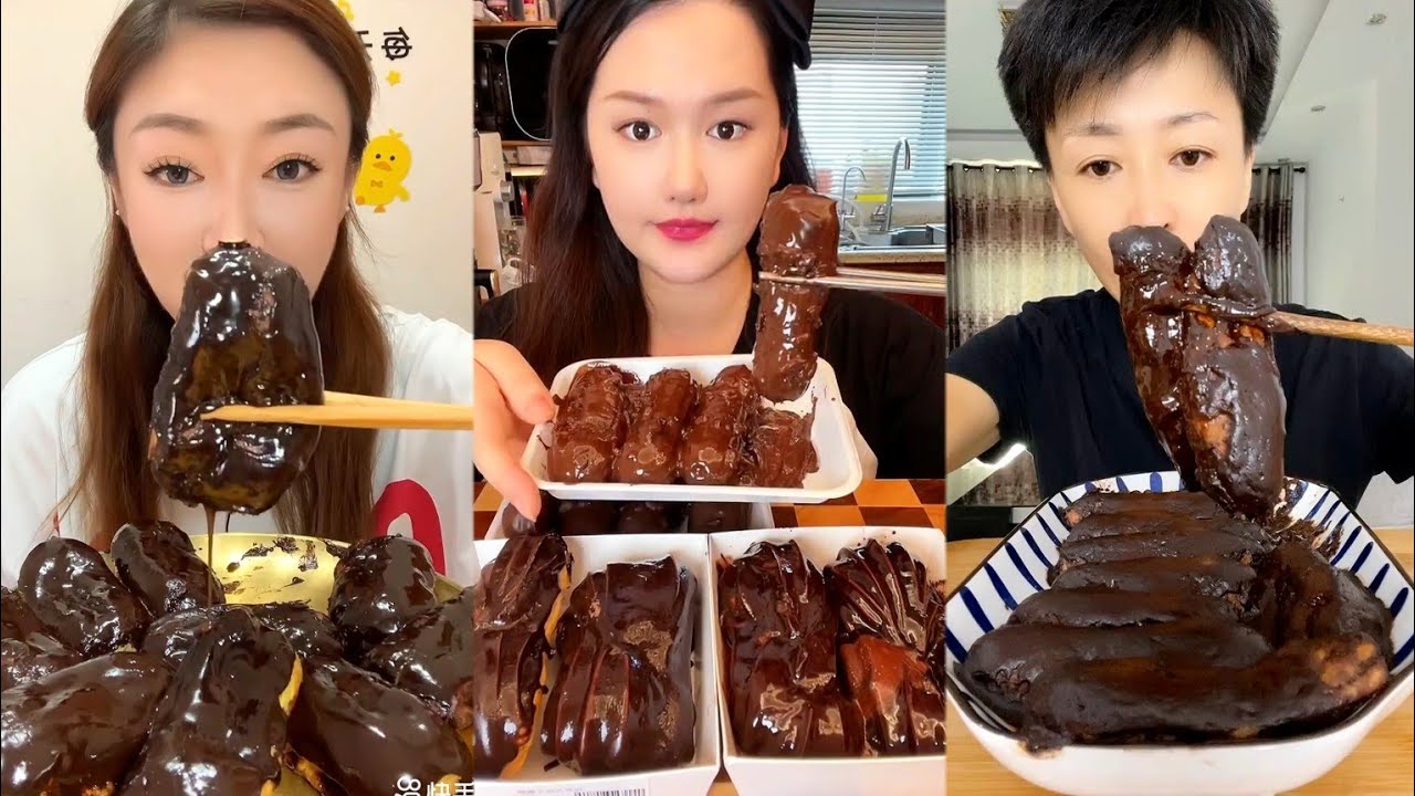 Kwai ASMR Eating Chocolate Dipped Bread || People Eating Show #viral #eating