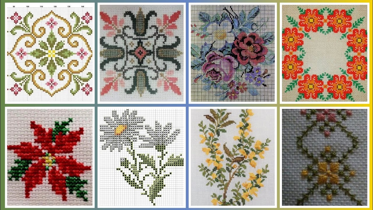 #1 Stunning & Elegant Cross stitch patterns/Charsuti Embroidery Design Ideas Hand made Embroidery