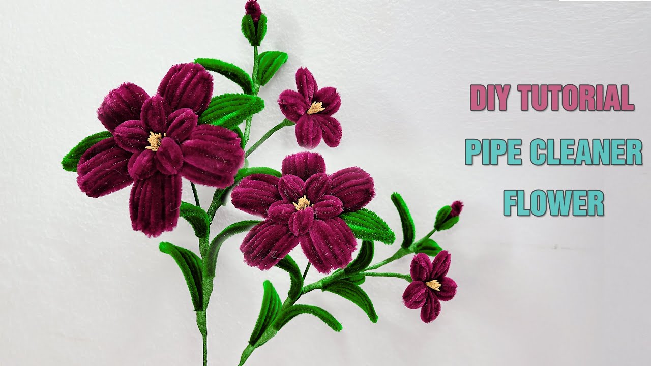 DIY Beautiful Flower with Pipe Cleaners: Pipe Cleaner Flower Craft Tutorial - DIY Chenille Wires