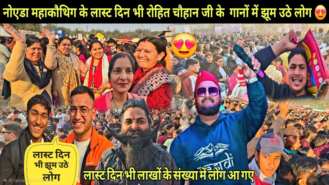 नोएडा महाकौथिग के लास्ट दिन भी रोहित चौहान जी के गानों में झूम उठे लोग 😍लाखों के संख्या में आए लोग😱