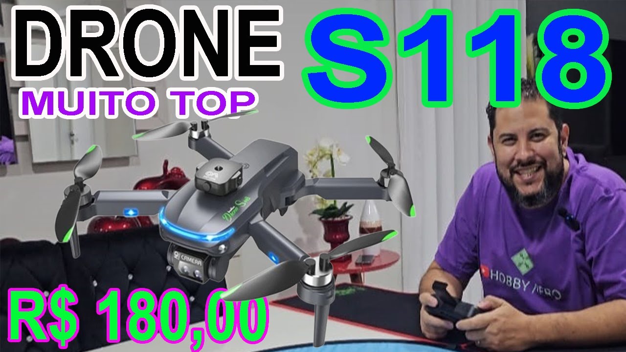 Drone S118 como ligar todas as configurações de controle e camera primeiro voo