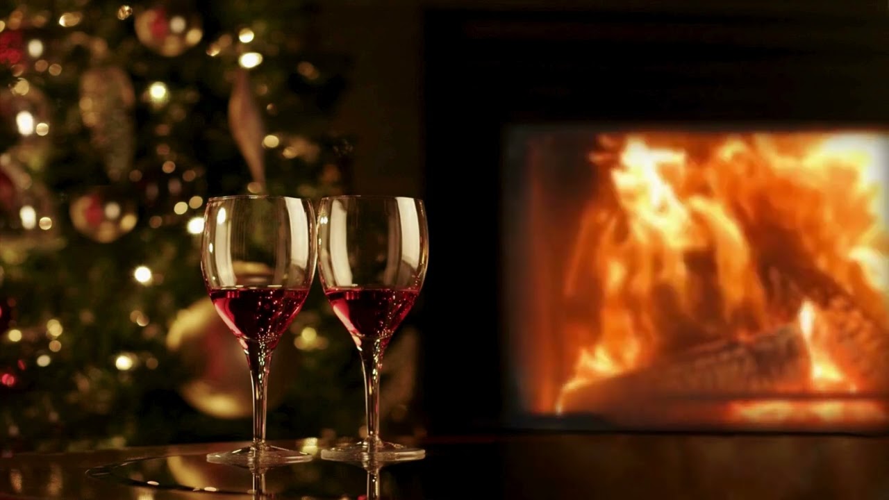 Cozy Fireplace Evening 🍷🔥 Wine, Fire & Warm Home Ambience