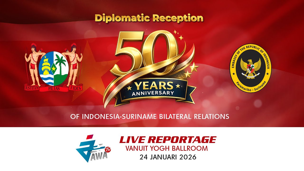 LIVE: Diplomatic Reception: 50 Years of Indonesia-Suriname Bilateral Relations