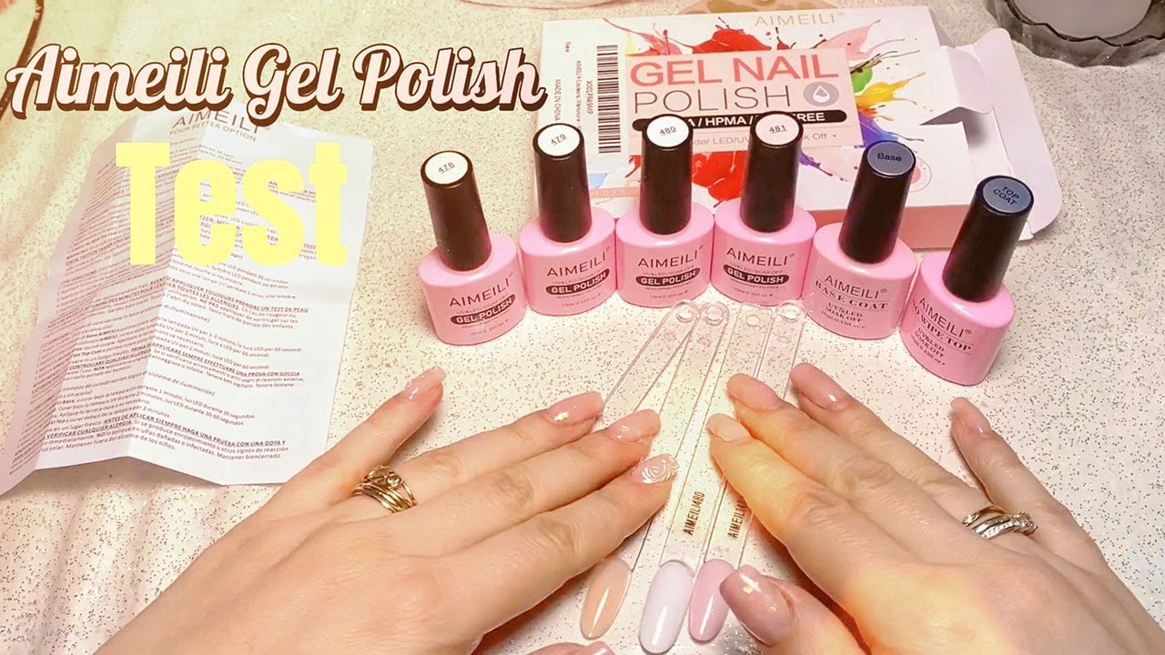 Unboxing Test#nails semi-permanent nude amazon - Aimeili