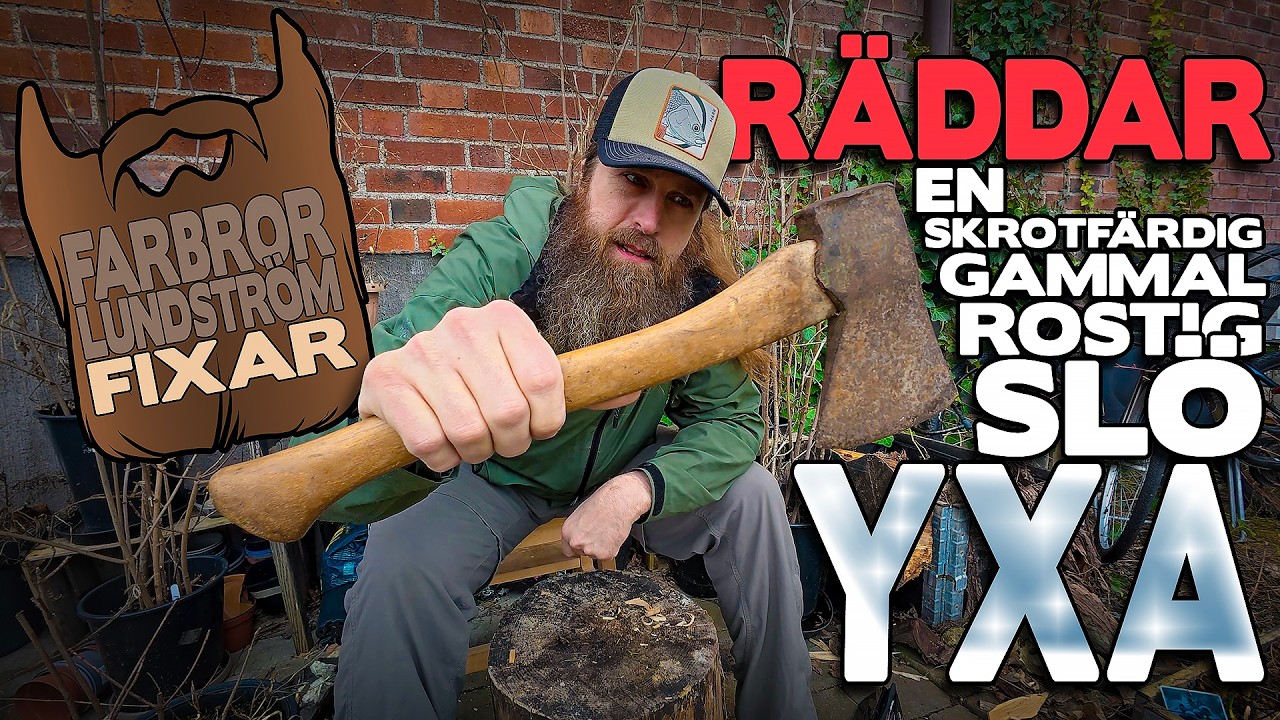 Restaurera en gammal, rostig yxa med elektrolys, fil och brynen