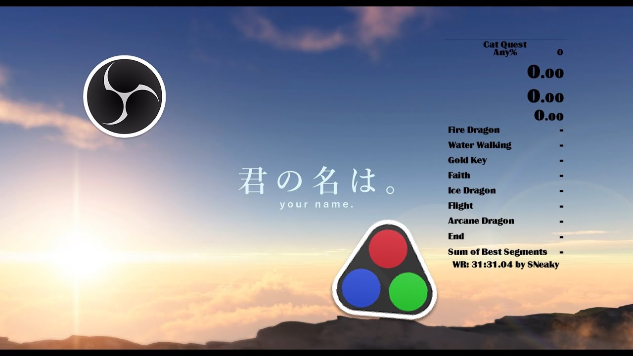 Setting up Live Split On OBS | Transparent