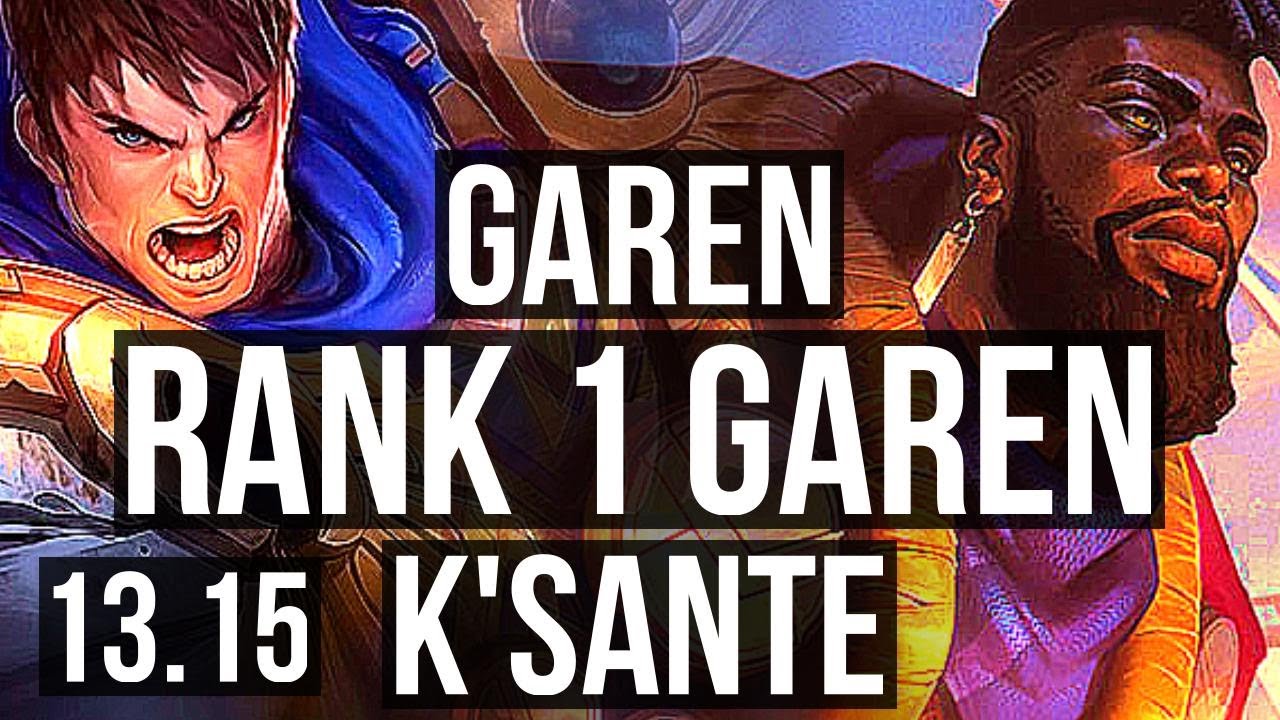 GAREN vs K'SANTE (TOP) | Rank 1 Garen, 9/0/6, Legendary | KR Challenger | 13.15