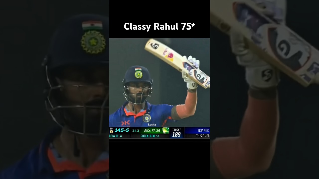 Kl Rahul 75 vs Australia in odi #shorts #cricket #highlights #trendingshorts...