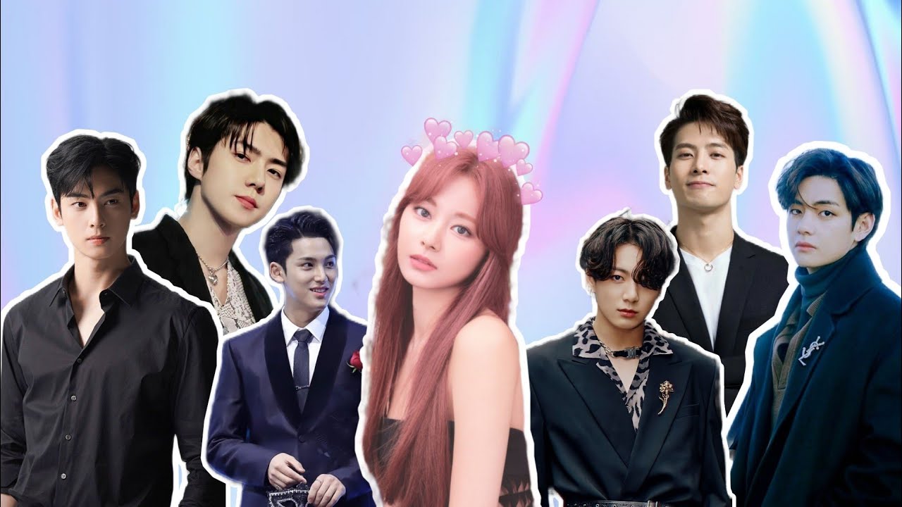 TWICE TZUYU(쯔위) WITH KPOP MALE IDOL [MOMENT/REACTION] PART 1