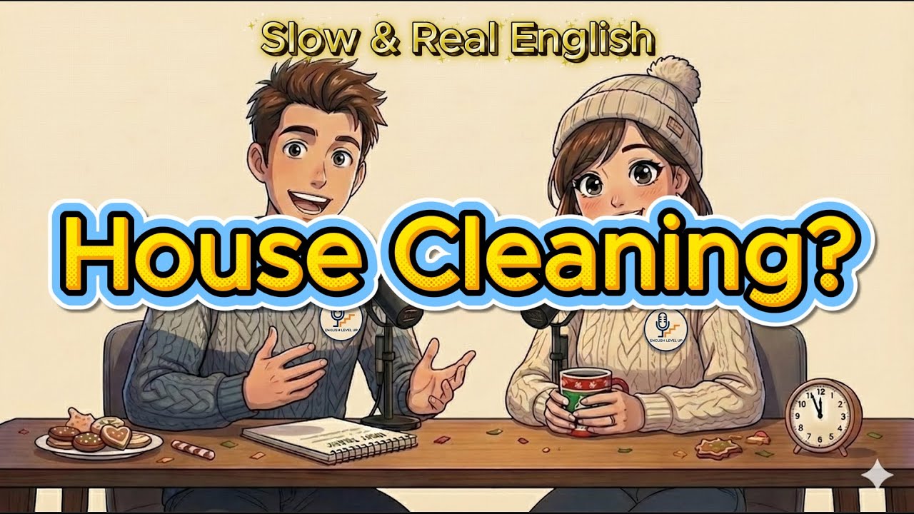 20 Essential English Words for Cleaning Your House 🧽 (A1-B1 Level)