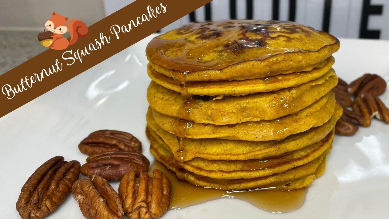 The best BUTTERNUT SQUASH PANCAKES recipe! Super EASY and tasty