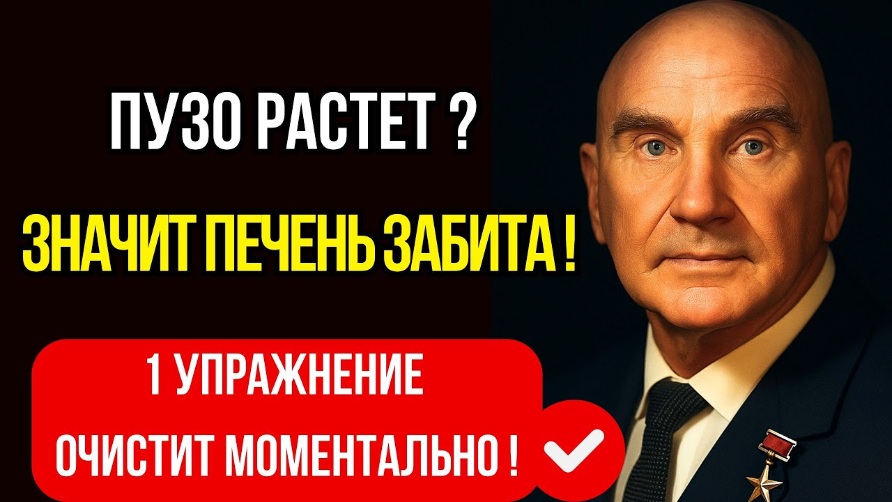 ЗАСТОЙ УБИРАЕТ МГНОВЕННО! Метод Микулина для Печени и Живота — Минус ОТЁКИ и ЖИР