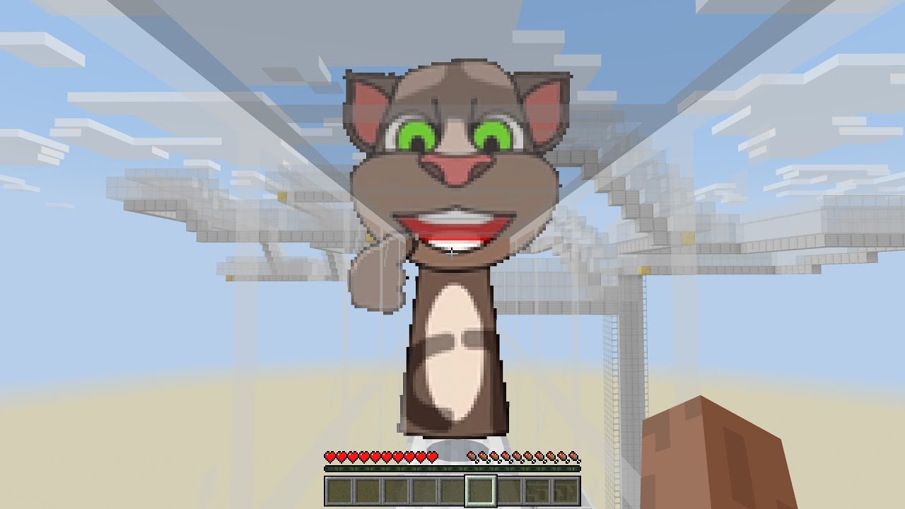 Running NEW INCREDIBOX SPRUNKI OC Talking Tom in New PARKOUR MAP in Minecraft PE
