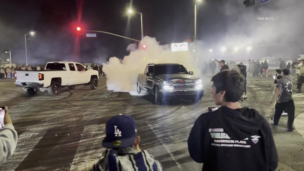 Multiple Street Takeovers Block Intersections in San Fernando Valley