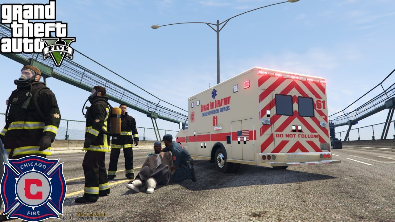 GTA 5 Play As A Paramedic Mod | Chicago Fire / Chicago Med | Rescue Mod V | Chicago EMS Ambulance